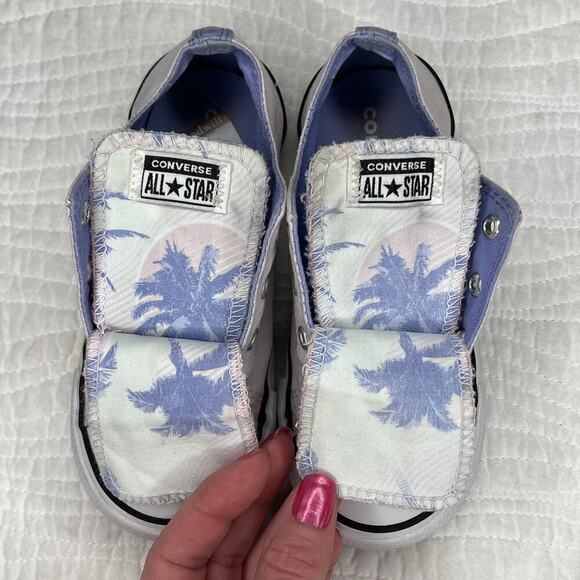 Converse All Star Kids Unisex Sneakers Shoe sz 10 Chuck Taylors Low Top Purple - Picture 3 of 8